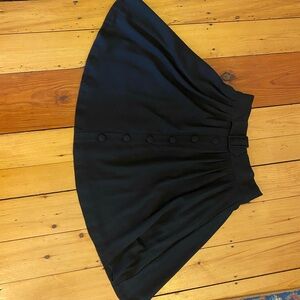 Elegant Black Buttoned Skirt